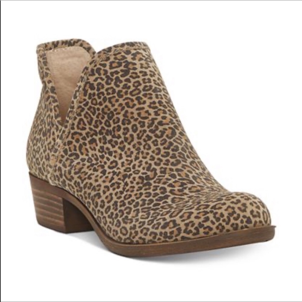 Lucky Brand Baley2 Booties Suede Leopard Size 9.5M - Picture 1 of 16